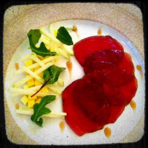 CARPACCIO THON POMME DAIKON CRESS