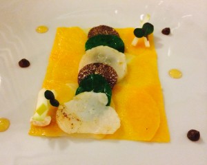 SAINT JACQUES ET BUTTERNUT A LA TRUFFE